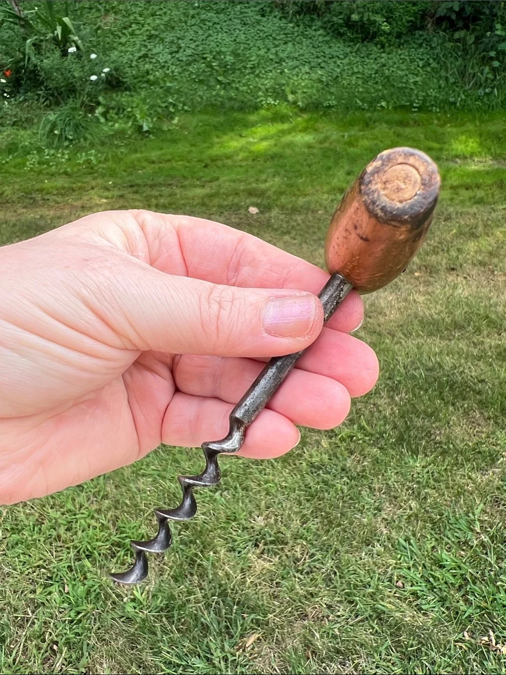 Antique Williamson’s Corkscrew Wood T Handle Bottle Opener